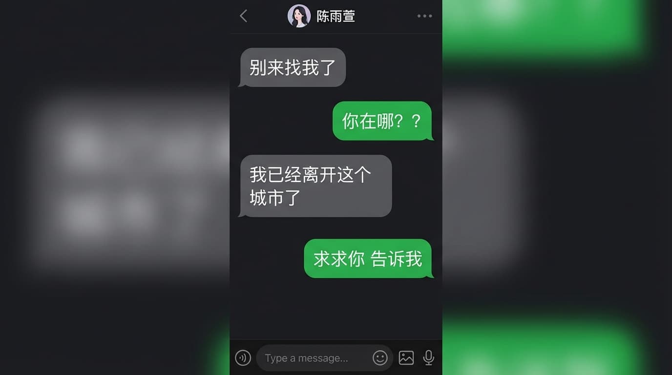 Phone screen showing Chinese text messages in a messaging app